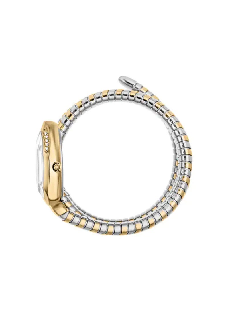 Just Cavalli ساعة نسائية أنالوج كوارتز ذهبية فضية من الفولاذ المقاوم للصدأ JC1L224M0065 - Image 3