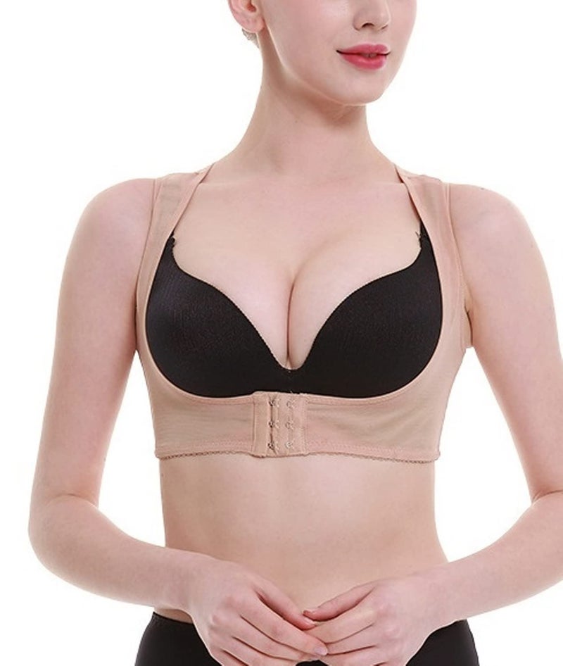Fabme Women's Nylon Blend Non Padded Wire Free Push Up Bra (BR0291SK-S_Skin_S) - Image 1