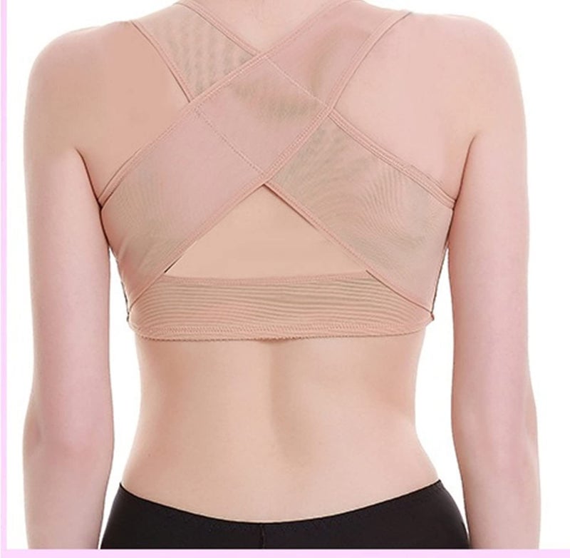 Fabme Women's Nylon Blend Non Padded Wire Free Push Up Bra (BR0291SK-S_Skin_S) - Image 3