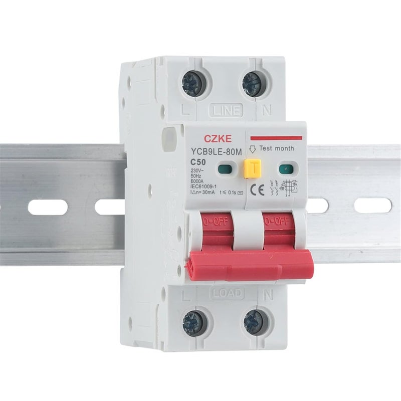 Ycb6hln 63 2P 6A RCBO Circuit Breaker 30mA Over Current Leakage Protection - Image 2