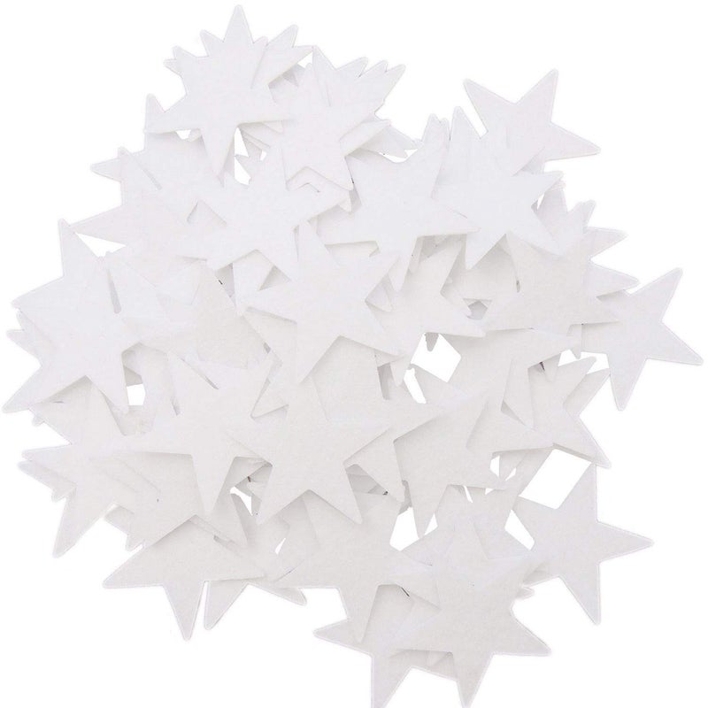 Playfully Ever After 15 inch Stiff Felt Stars 88pc White