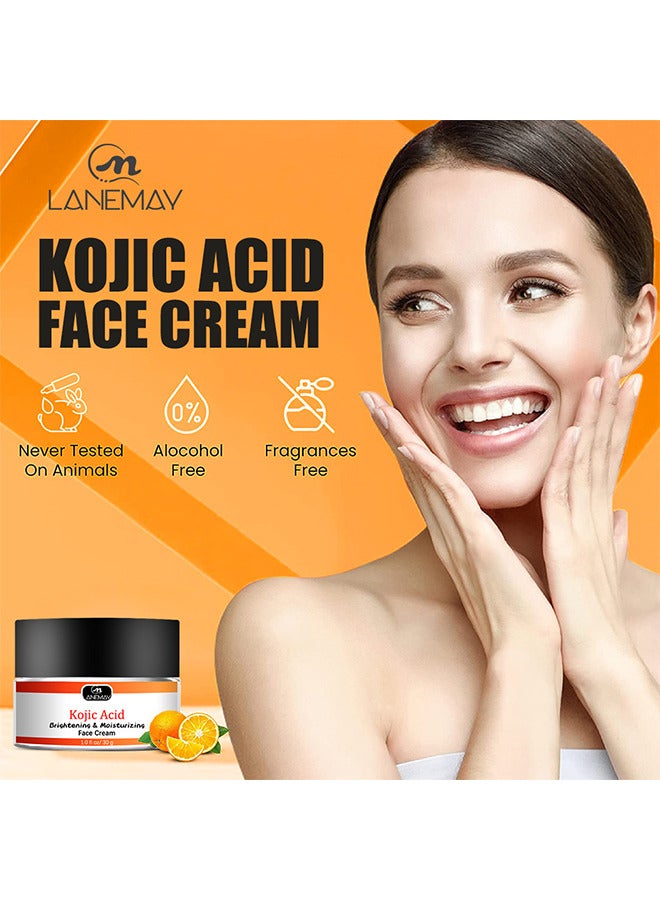 لينماي كريم الوجه بحمض كوجيك 30 جم ، ترطيب وتفتيح البشرة ، اختراق عميق خفيف الوزن غير دهني مضاد للشيخوخة ، بقع أو ندبات حب الشباب بطريقة فعالة - Image 2