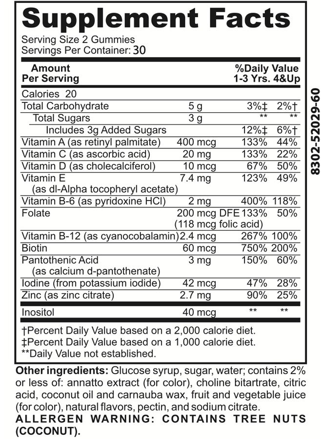 Aidplus Healthy Gummies Gummy Vites – Cherry, Strawberry & Orange Flavored – 90 Gummies - Image 2