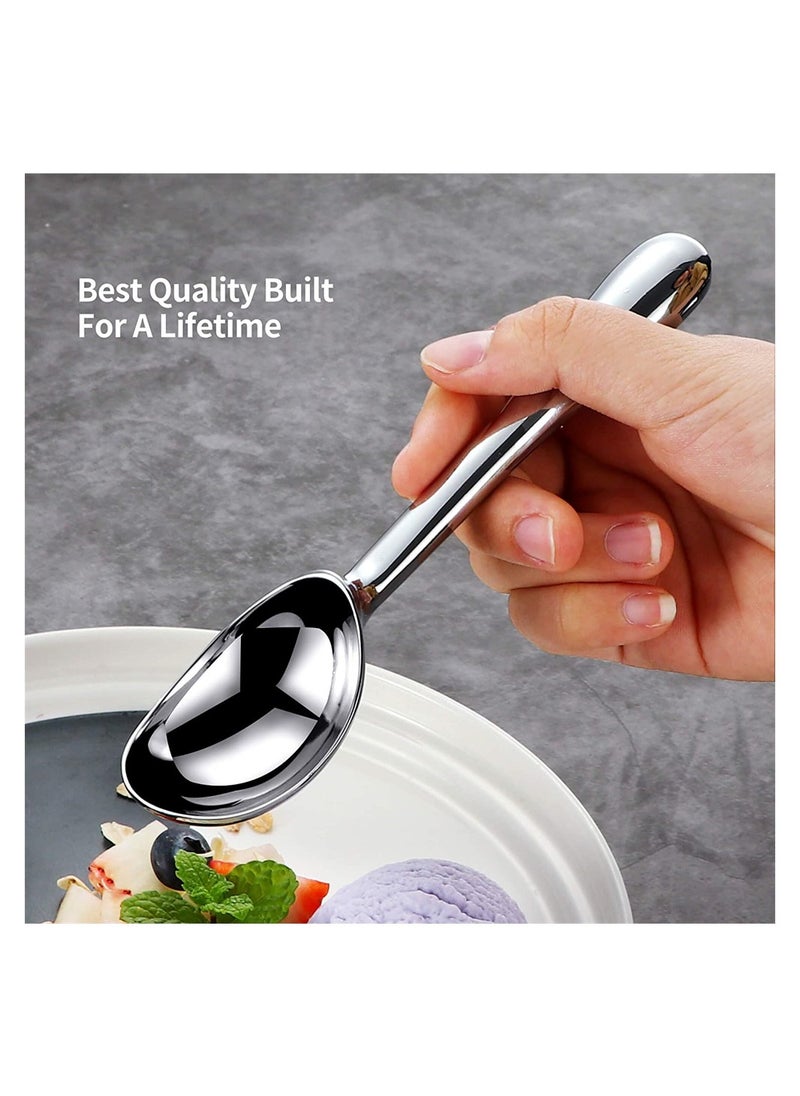 SYOSI Ice Cream Scoop, Zinc Alloy Ice Cream Scooper, Ergonomic, Non-Stick, Anti-Freeze Kitchen Food Scoop Dishwasher Safe Ice Cream Spade for Ice Cream, Fruit, Mashed Potato, 16.5 Cm  - Image 3
