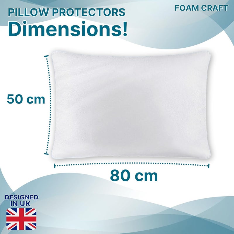 FOAM CRAFT Luxury Terry Waterproof Pillow Protectors - Pack of 2 (50 x 80cm) - Image 2