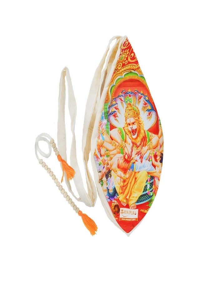 MAYAPURI Lord Narasimha Printed Chanting Bag/Japa Mala Bag with Sakshi Mala Counter - Image 1