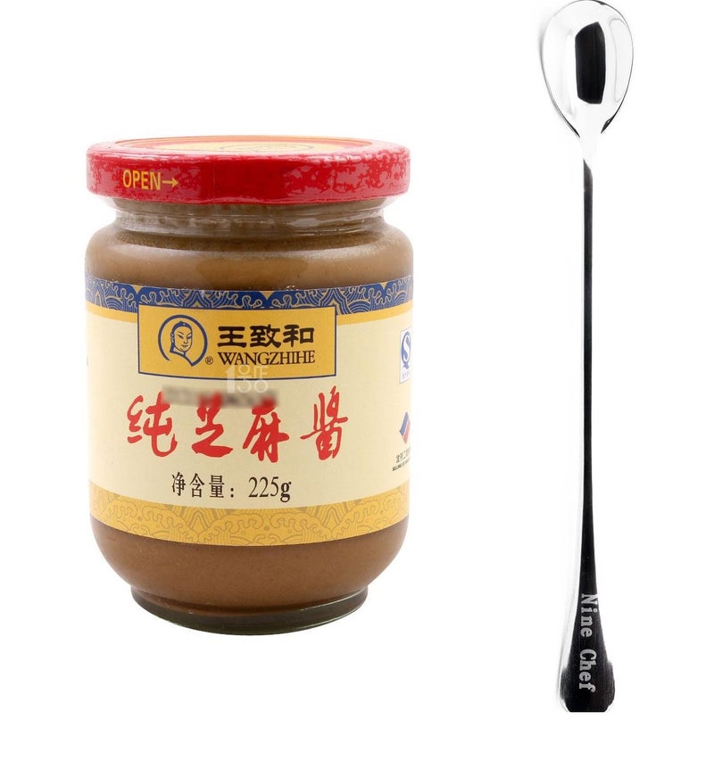 Wang Zhihe Pure Sesame Paste  Free one NineChef Spoon 1 Bottle - Image 1