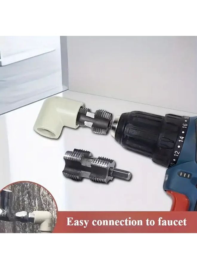 Electric Drill Pipe Threading Kit 1 Set PVC Plastic Water Thread Tap And Die - Image 5