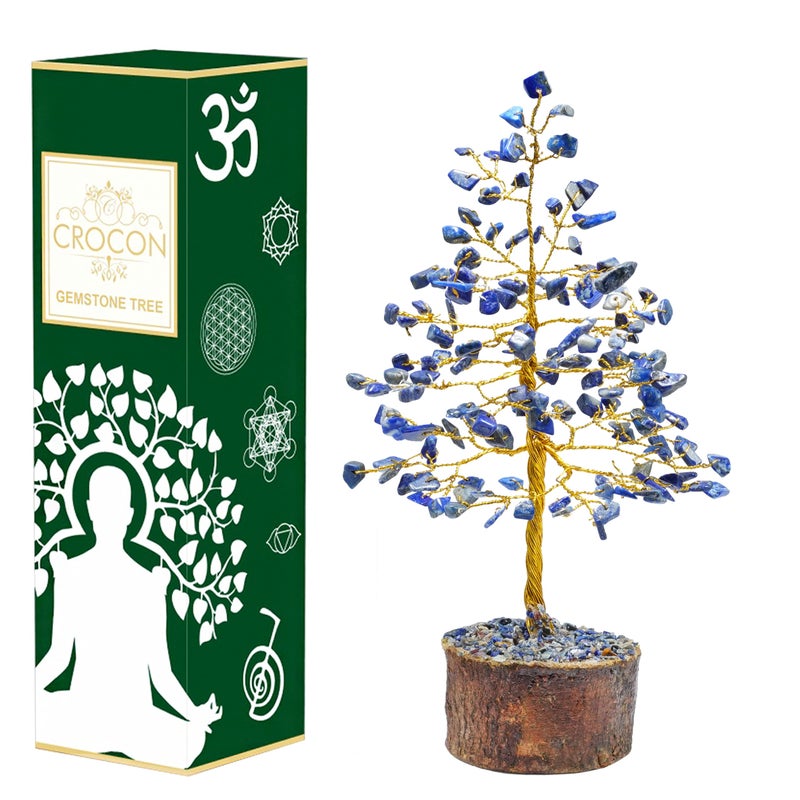 Lapis Lazuli Healing Crystal Tree Bonsai Desk Decor for Women Room  Office Decor Spiritual Gift Meditation Crystals for Home Room Decor Cute House Warming Gifts for Women Mom Birthday 78