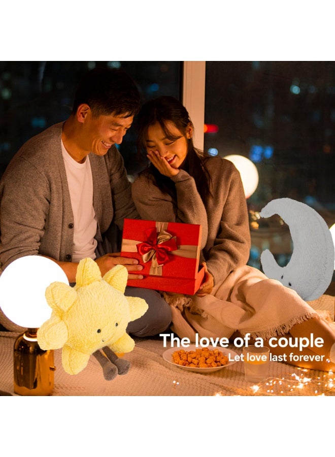 XICEN Sun and Moon Plush 12 inch, Smiling Sun Pillow, Cute Moon Pillow, Soft Plush Toy for Children's Sleep Toy & Birthday Gift - Image 5