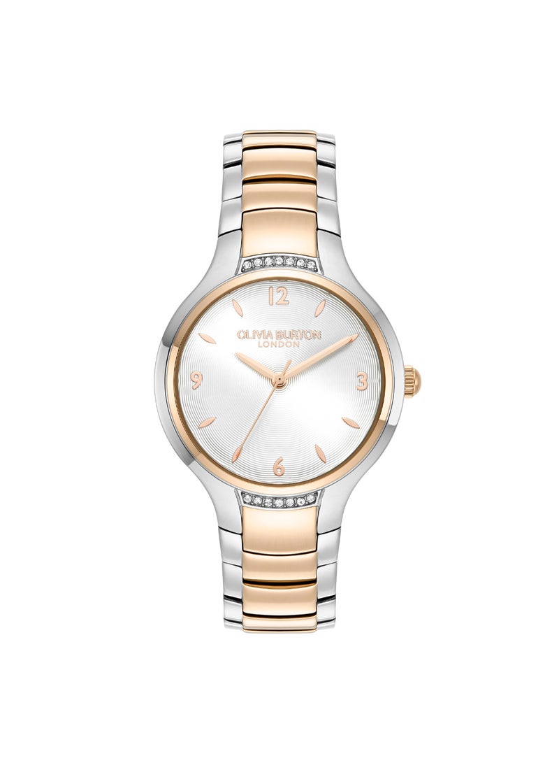 OLIVIA BURTON ROUND ANALOG WOMEN'S SILVER WHITE CASE WATCH - 24000211 - Image 1