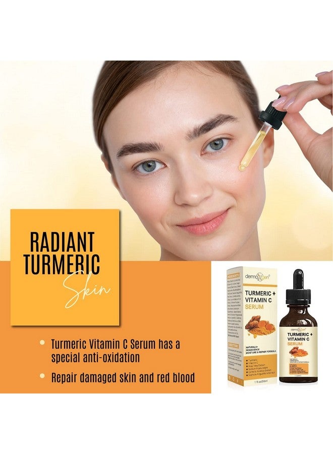 dermaxgen Turmeric Face Serum + Vitamin C Organic Moisturizer Clear Skin Tone Hydrate Dull & Dry Skin Antiaging Facial Serum (1 Fl Oz)  - Image 4