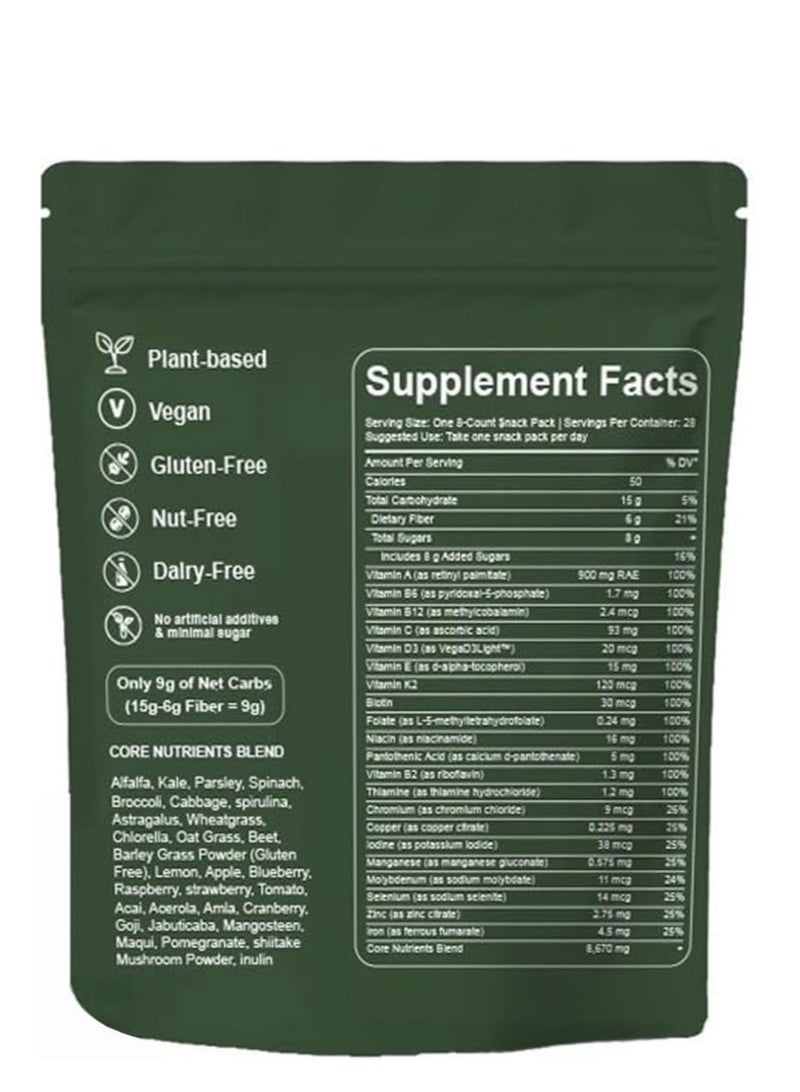 Greens Gummies - Organic Chlorella and Spirulina, Digestive & Gut Health, Formulated with 60+ Ingredients, Multi-Vitamins & Minerals, Daily Gummies, 224 Gummies Bear - Image 2