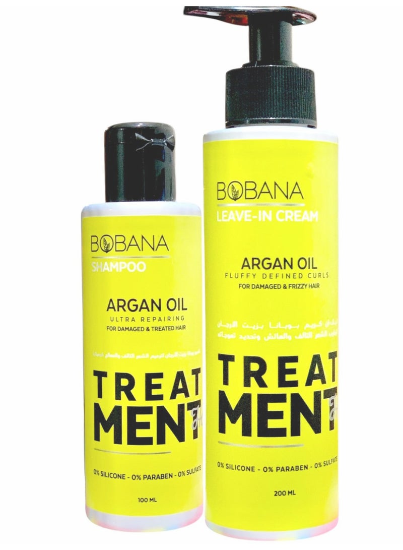 كريم بوبانا لايف إن بزيت الأرغان 200 مل + شامبو بزيت الأرغان 100 مل