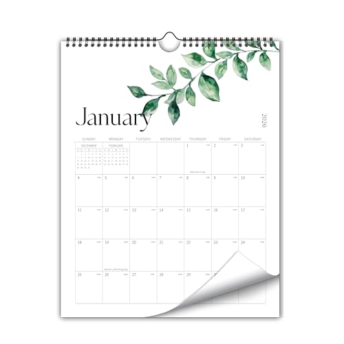 Kamoy Aesthetic Wall Calendar 2026-2027, 18 Month Vertical Calendar from January 2026 - June 2027, 11.5" x 15", Large Spiral Hanging 2026 Calendar With Large Ample Blocks for Writing, for School, Home, Office for Monthly Organizing & Planning - Image 1