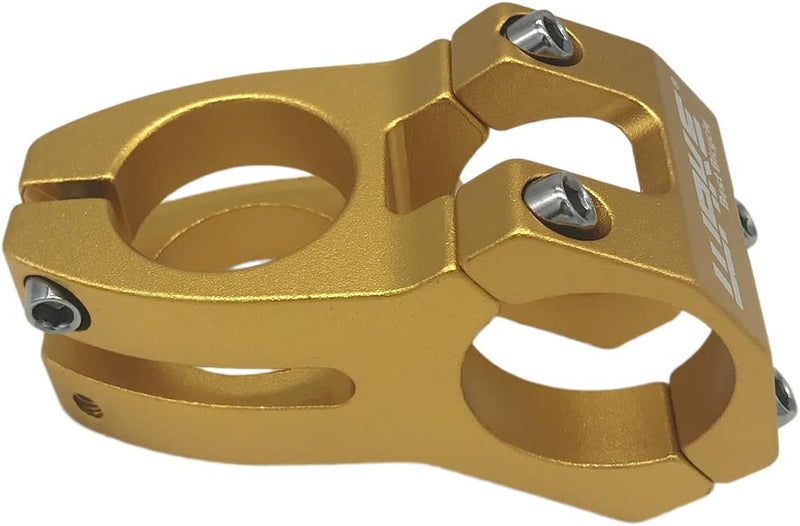 BNVB Wake High-Strength 31.8mm Aluminum Alloy Mountain MTB Bike Stem Riser 45mm Short handlebar Stem for Most Bicycle, Road bike, BMX, MTB DownHill (Gold) - Image 5