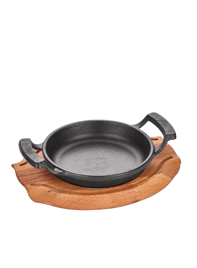 أيه بي أم ABM طبق حديد زهر A2 مقاس 16 سم + حامل - مقلاة سيزلر مع حامل - طبق حديد الزهر - Image 1