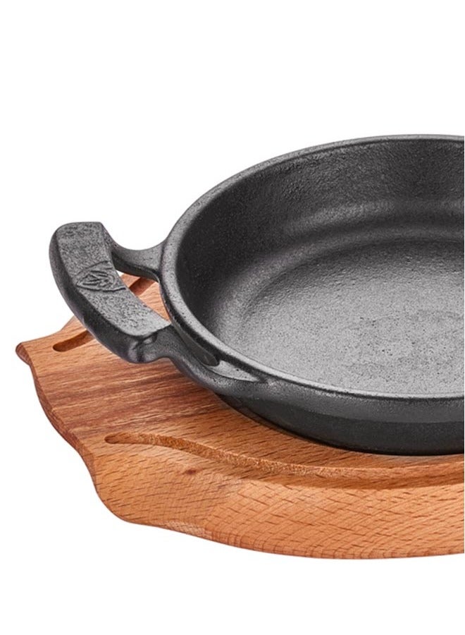 أيه بي أم ABM طبق حديد زهر A2 مقاس 16 سم + حامل - مقلاة سيزلر مع حامل - طبق حديد الزهر - Image 2