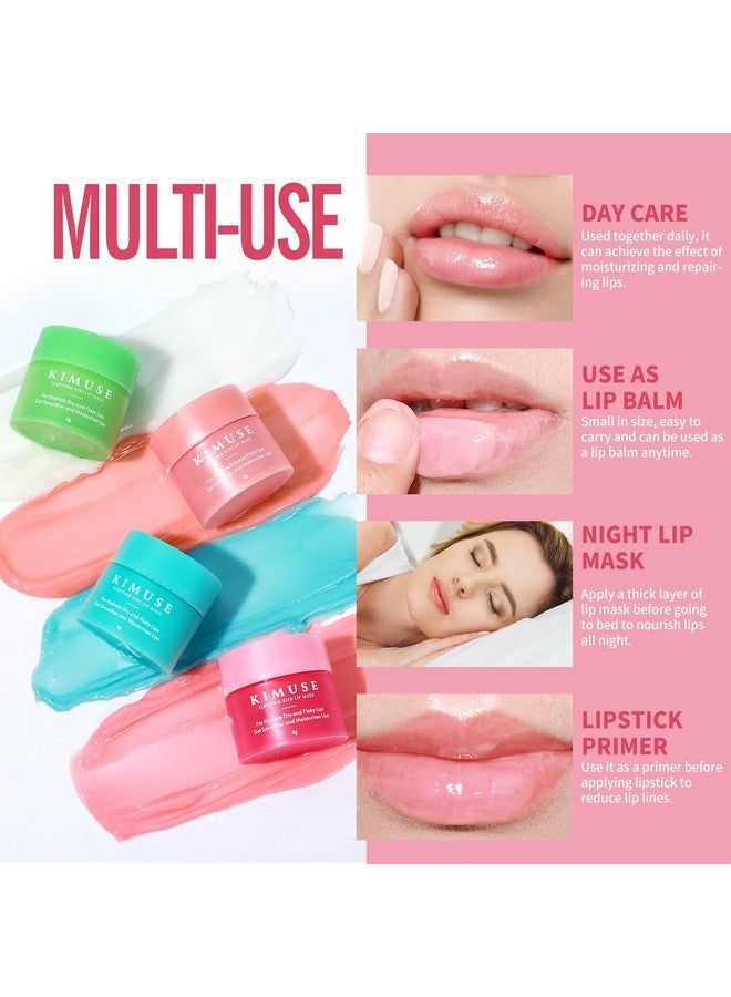 KIMUSE Lip Sleeping Mask Set Overnight Treatment Lip Care Products Moisturize & Nourish Cracked Dry Lips Intense Hydration With Shea Butter (Set) - Image 3