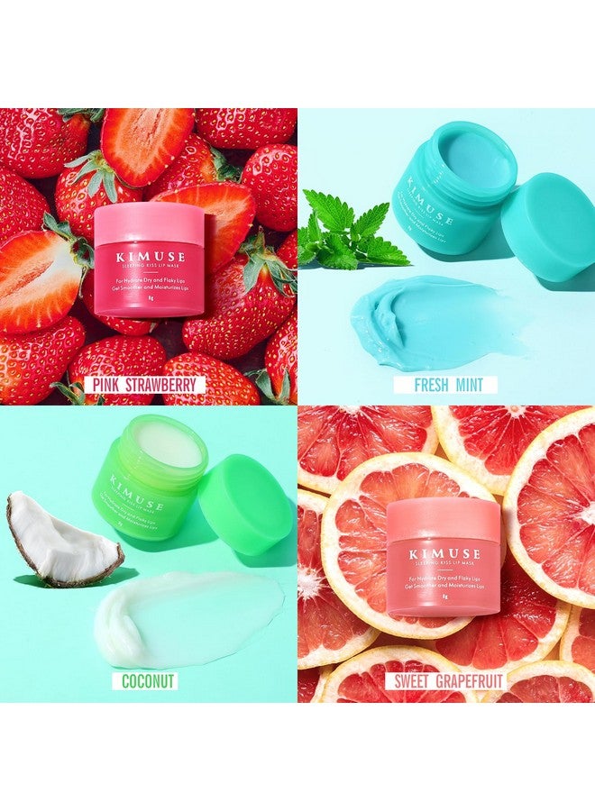 KIMUSE Lip Sleeping Mask Set Overnight Treatment Lip Care Products Moisturize & Nourish Cracked Dry Lips Intense Hydration With Shea Butter (Set) - Image 4