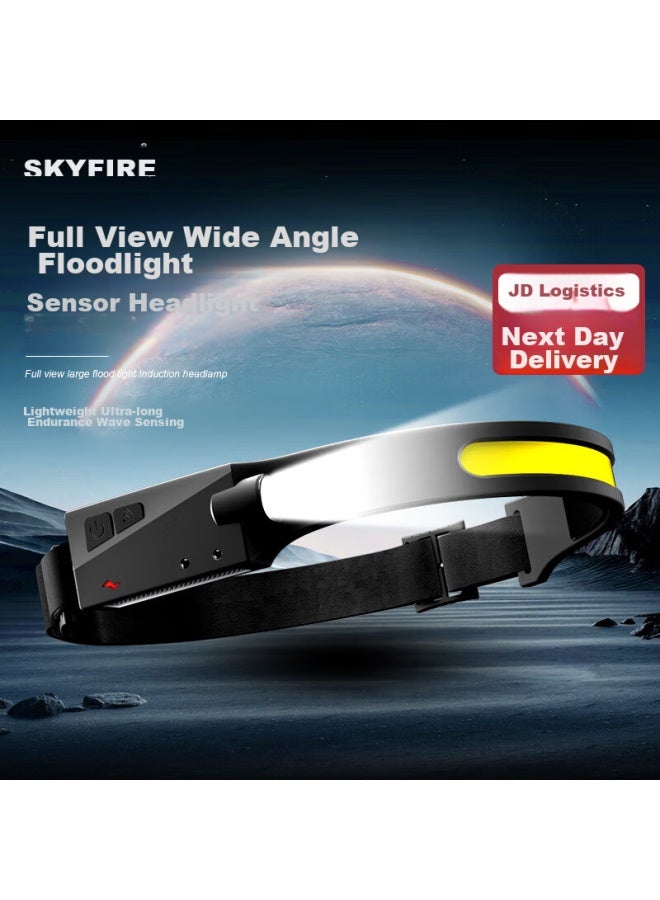 SkyFire Tianhuo Headlamp With Ultra-long Battery Life, Rechargeable, Head-mounted, Led, High Brightness, Outdoor Lighting, Motion Sensor, Night Fishing Light - Image 1