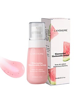Watermelon Niacinamide Serum，Face Skin Care, Hydrating & Brighten with Hyaluronic Acid, Glycerin and Vitamin E, Lightweight Facial Serum & Priming Liquid Highlighter(60ml)