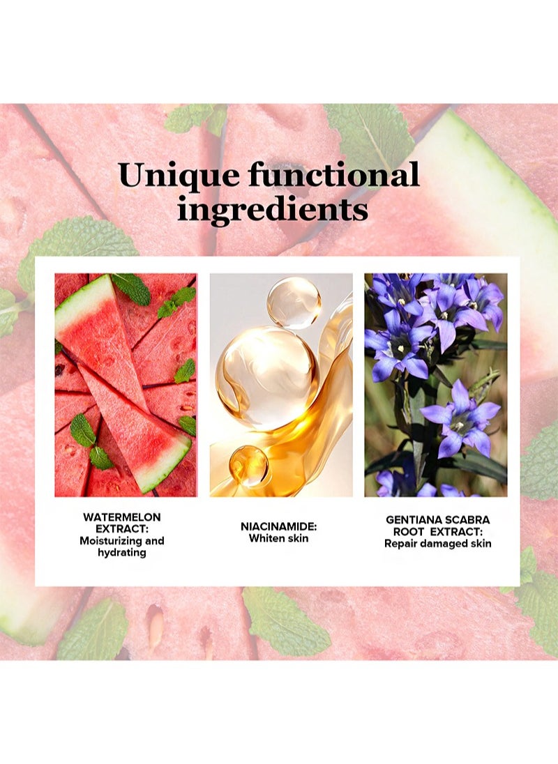 Lanthome - Watermelon Niacinamide Serum，Face Skin Care, Hydrating & Brighten with Hyaluronic Acid, Glycerin and Vitamin E, Lightweight Facial Serum & Priming Liquid Highlighter(60ml) - Image 1