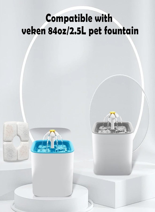 KTNAid Replacement Filters & Pre-Filter Sponges (16 + 16 Pack) for Veken 84 oz / 2.5L Pet Fountain, Triple Filtration System Filter Set for Cat Water Fountain & Dog Water Dispenser - Image 3