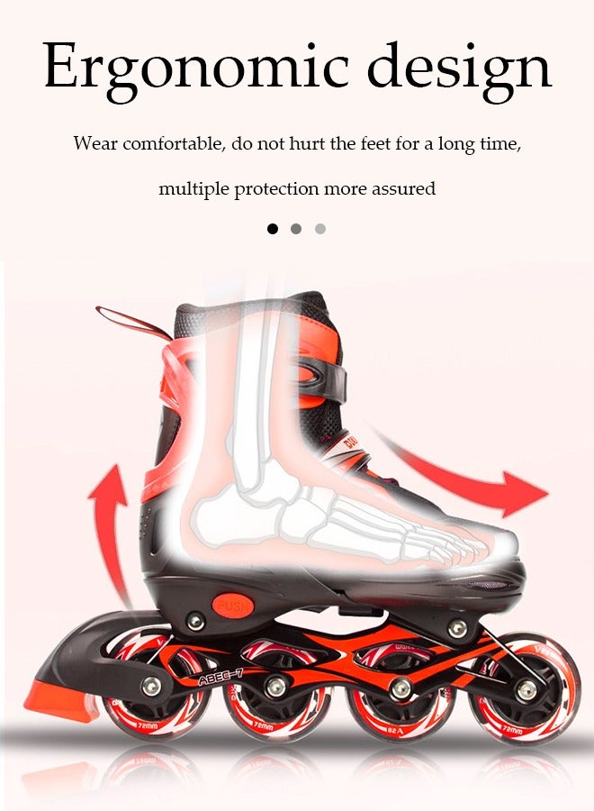 DUNISO Kids Roller Skates,Kids Inline Skates,With LED Illuminated Wheels, Adjustable Size, Anti Collision And Wear Resistant, Suitable For Boys And Girls,Suitable For Sizes 28 To 33 - Image 4