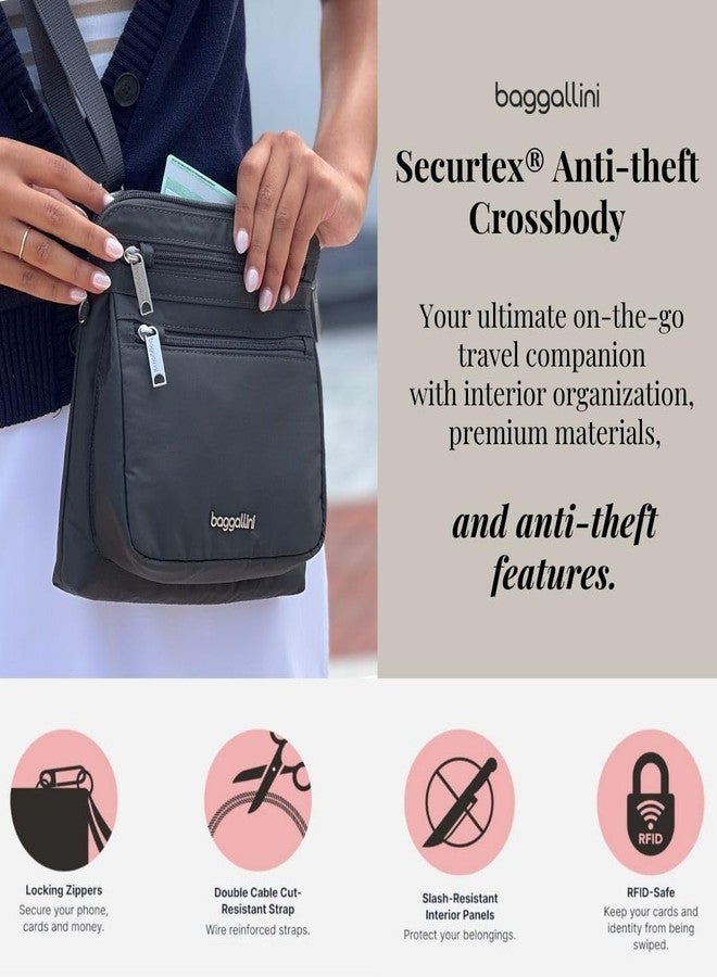 Baggallini Securtex Anti-Theft Crossbody 8.25" Small / 10" Large Travel Purse with RFID Card Slots & Cut-Resistant Strap - Image 2