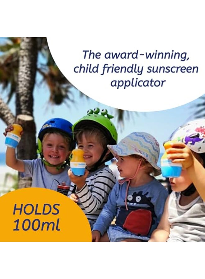 Solar Buddies Sunscreen Applicator Single Full Pink Refillable Roll on Sponge Sunscreen Suncream Lotion Applicator For Kids Adults Families Holds 34fl oz Perfect Size for Travel - Image 4