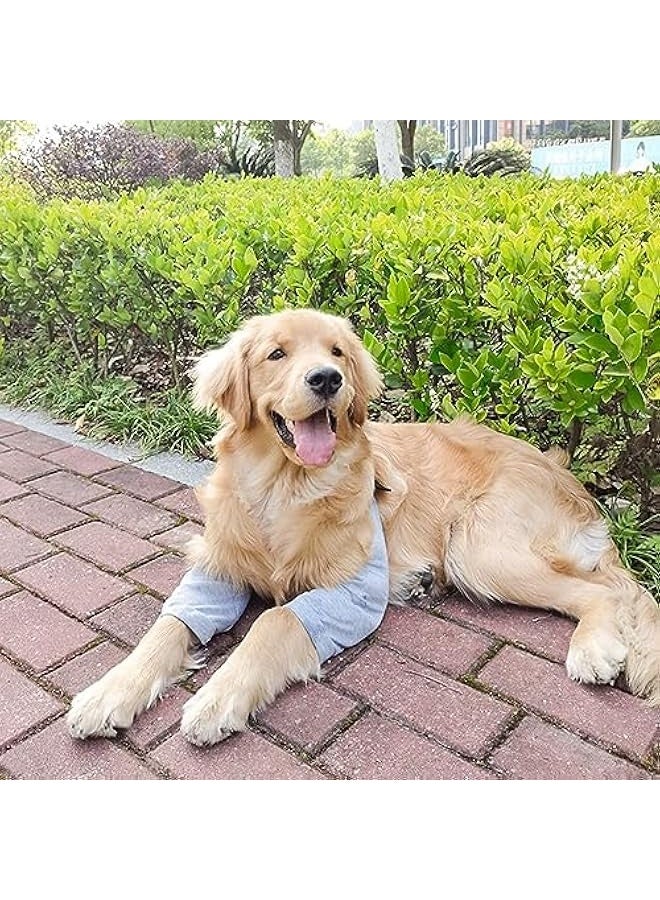 حماية كوع الكلاب للطبقات، بدلة تعافي الكلاب للأرجل الأمامية، أكمام تعافي ناعمة مع حزام مرن، وسادات دعم دعامة الركبة للكلاب المتوسطة والكبيرة، لف دعم مفصل الكوع لمنع لعق الجروح - Image 5