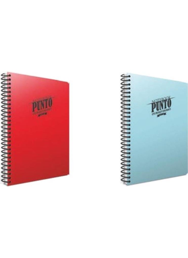 Gıpta Point Spiral A4 140 Size Pp Cover Notebook Set Checkered 2 Pieces 