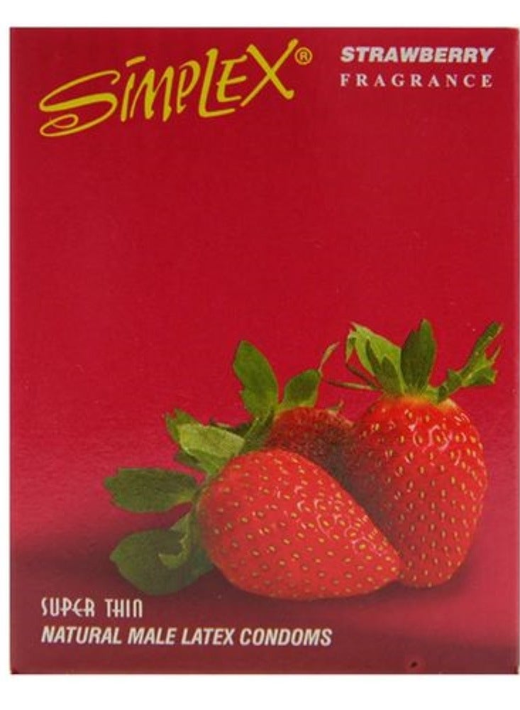سيمبليكس 3 عبوات من 3 قطع من الواقي الذكري بنكهة الفراولة من سيمبلكس - Image 2