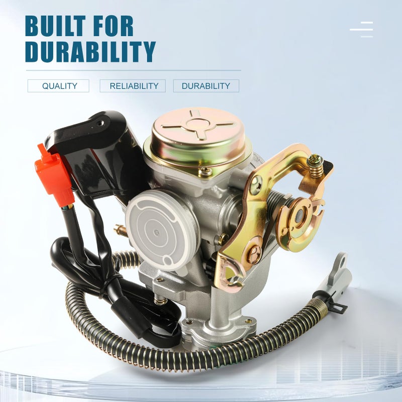 sworwin GY6 49CC 50CC Carburetor Compatible with Taotao Go Kart 4 Stroke 139QMB Scooter Moped PD18J Carb Engine with Intake Manifold - Image 5