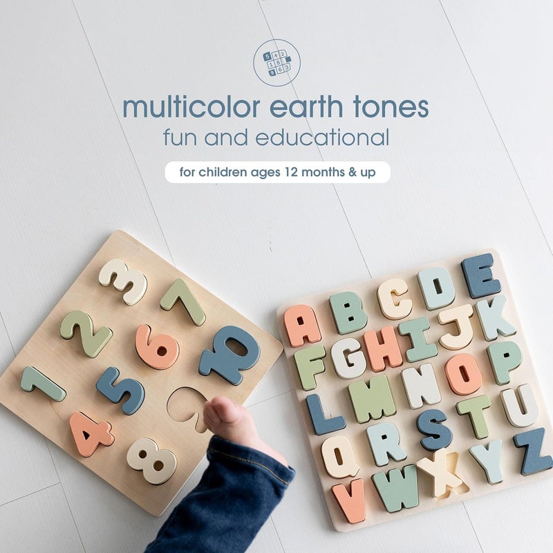 pearhead Globally trusted affordable quality Wooden Numbers Puzzle, Colorful Counting, Interactive Learning Board Educational Toy, Baby and Toddler Gift Boys or Girls Diverse operation compatible - Image 2