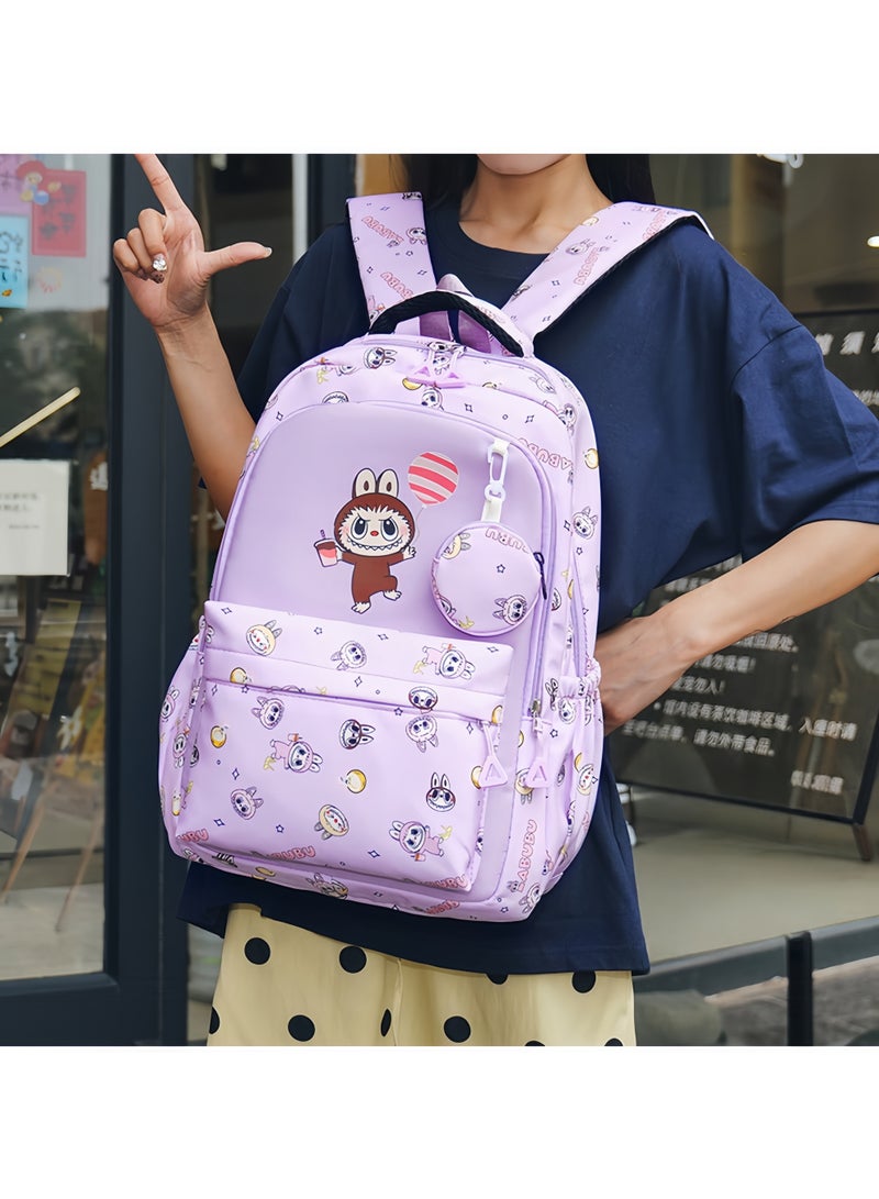 LABUBU New Labubu Large Capacity Backpack For Junior High School Students, Elementary School Students, College Students, Cute Casual Backpack 42*29*19CM - Image 2