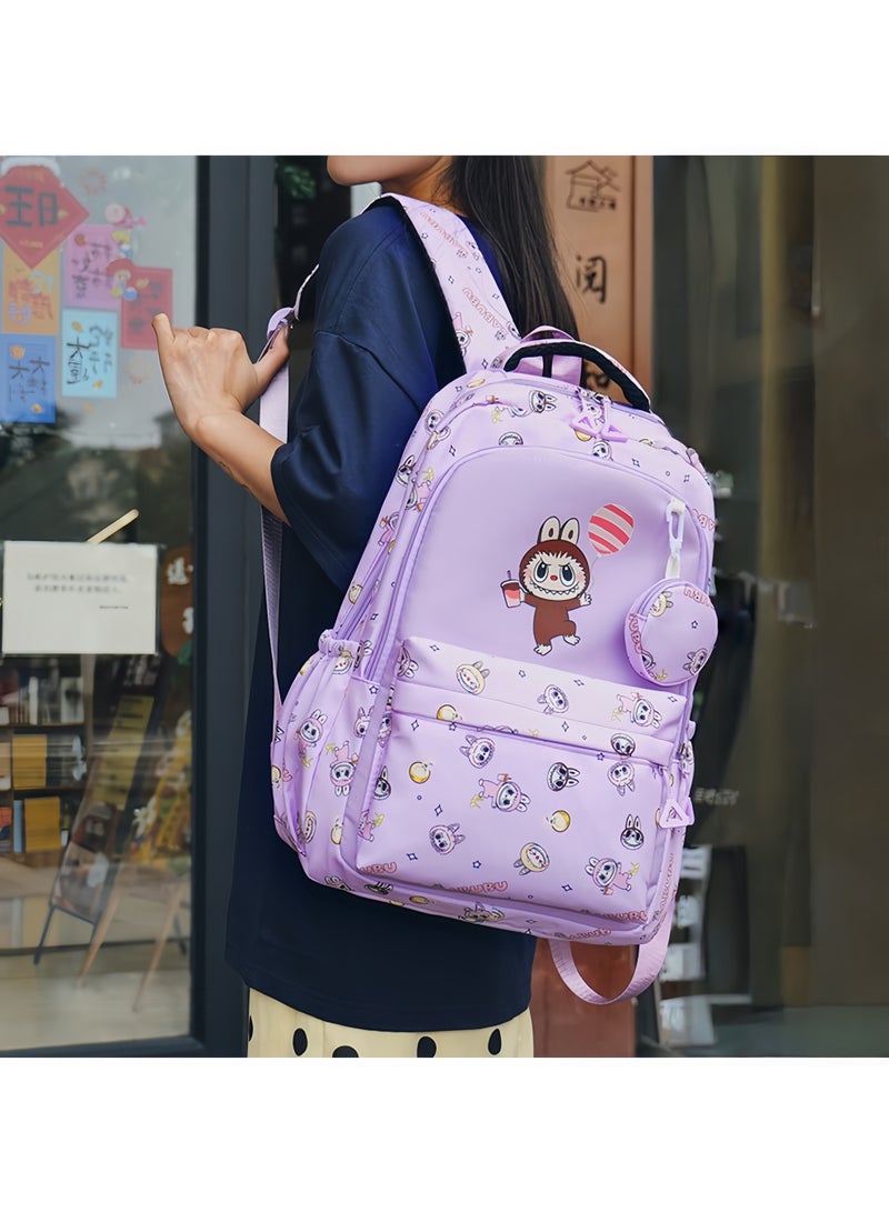LABUBU New Labubu Large Capacity Backpack For Junior High School Students, Elementary School Students, College Students, Cute Casual Backpack 42*29*19CM - Image 3