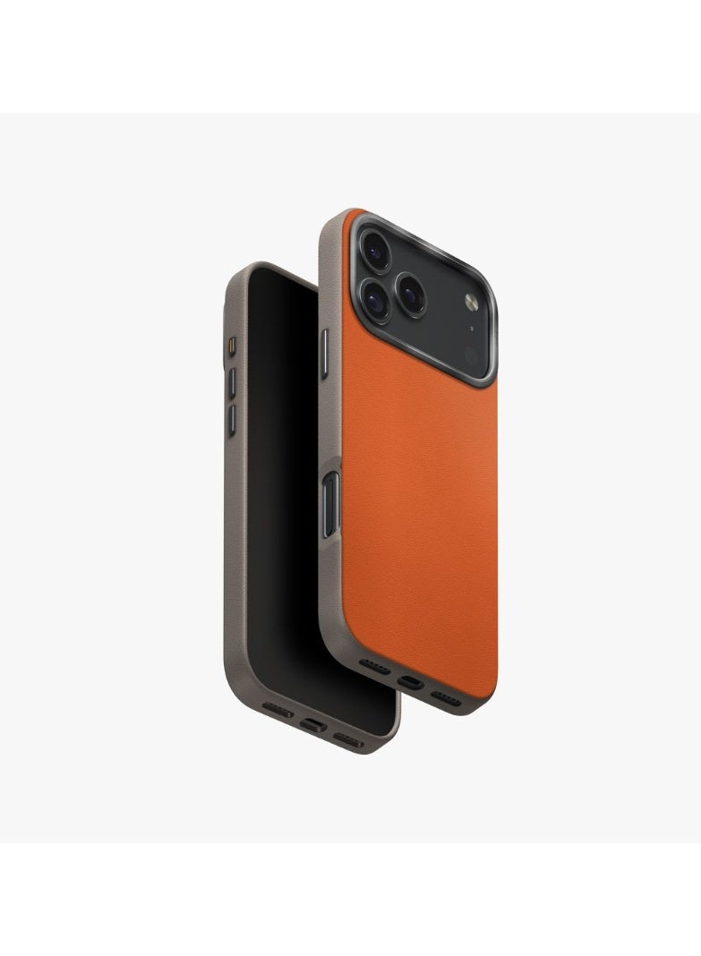 UNIQ iPhone 17 Protective Phone Cover (Flame Orange / Flint Grey) | Slim & Lightweight | Shockproof Protective Case | Premium Matte Finish | iPhone 17 Pro Flame Orange / Flint Grey