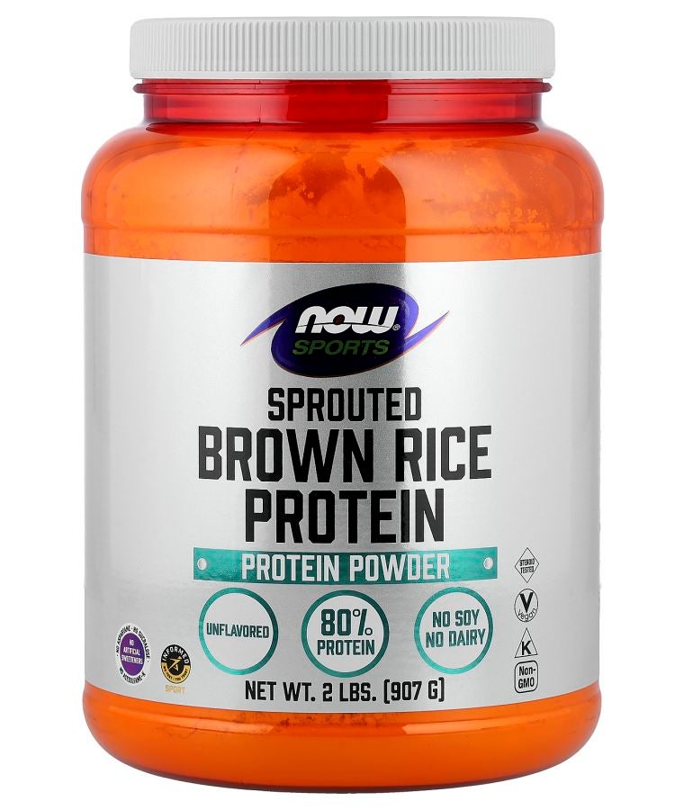 now Sports Sprouted Brown Rice Protein Powder Pure Unflavored 2 lbs (907 g)