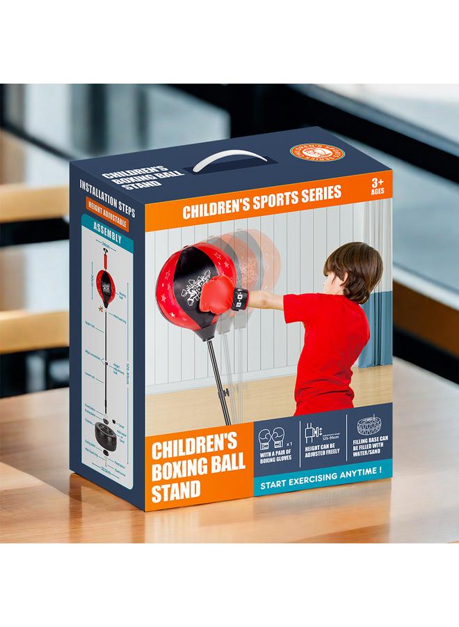 الأزرق جي دبليو أكياس الرمل قفازات الملاكمة رد فعل الكرة لعبة مجموعة ألعاب الملاكمة المنزلية للشباب - Image 2