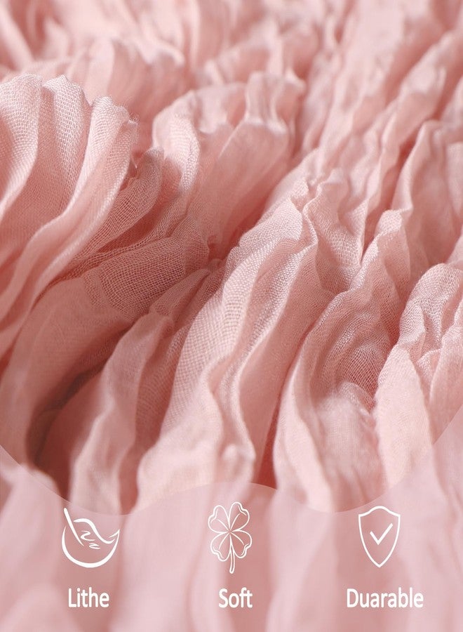 Heneger 8 Pack Blush Pink Cheesecloth Table Runner 10Ft Gauze Cheese Cloth Table Runner 120 Inch Boho Sheer Rustic Fabric for Summer Decor Bridal Baby Shower Wedding Centerpiece Home Table Decoration - Image 5