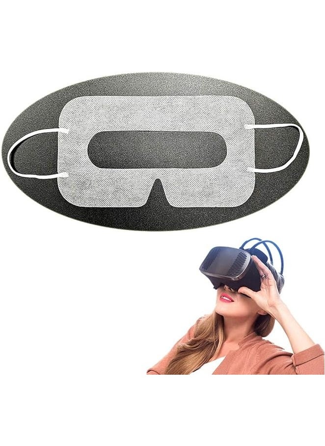 Delfino 100Pcs Disposable VR Eye Mask for Oculus Quest 2 Skin-Friendly, Breathable, Soft, Comfortable, and Hygienic VR Universal Mask (White)  - Image 1