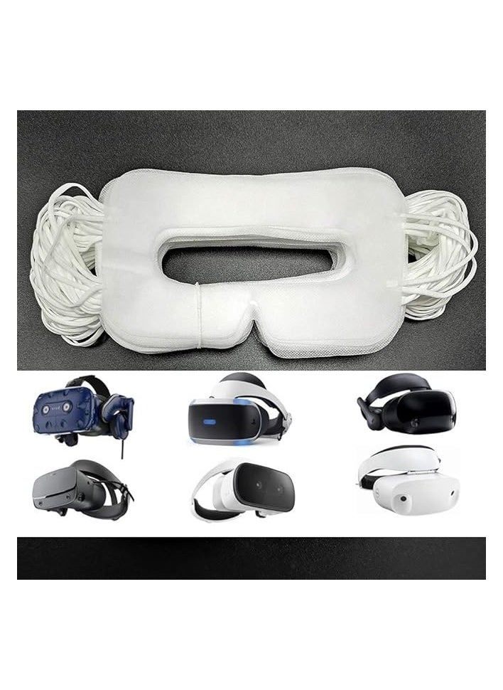 Delfino 100Pcs Disposable VR Eye Mask for Oculus Quest 2 Skin-Friendly, Breathable, Soft, Comfortable, and Hygienic VR Universal Mask (White)  - Image 5