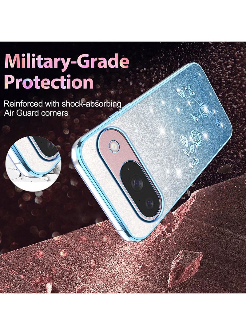 general Protective Case Compatible with Google Pixel 10/Pixel 10 Pro, Shock Resistant Soft TPU Protective Plated Gold Glitter Case, Shiny - Image 4