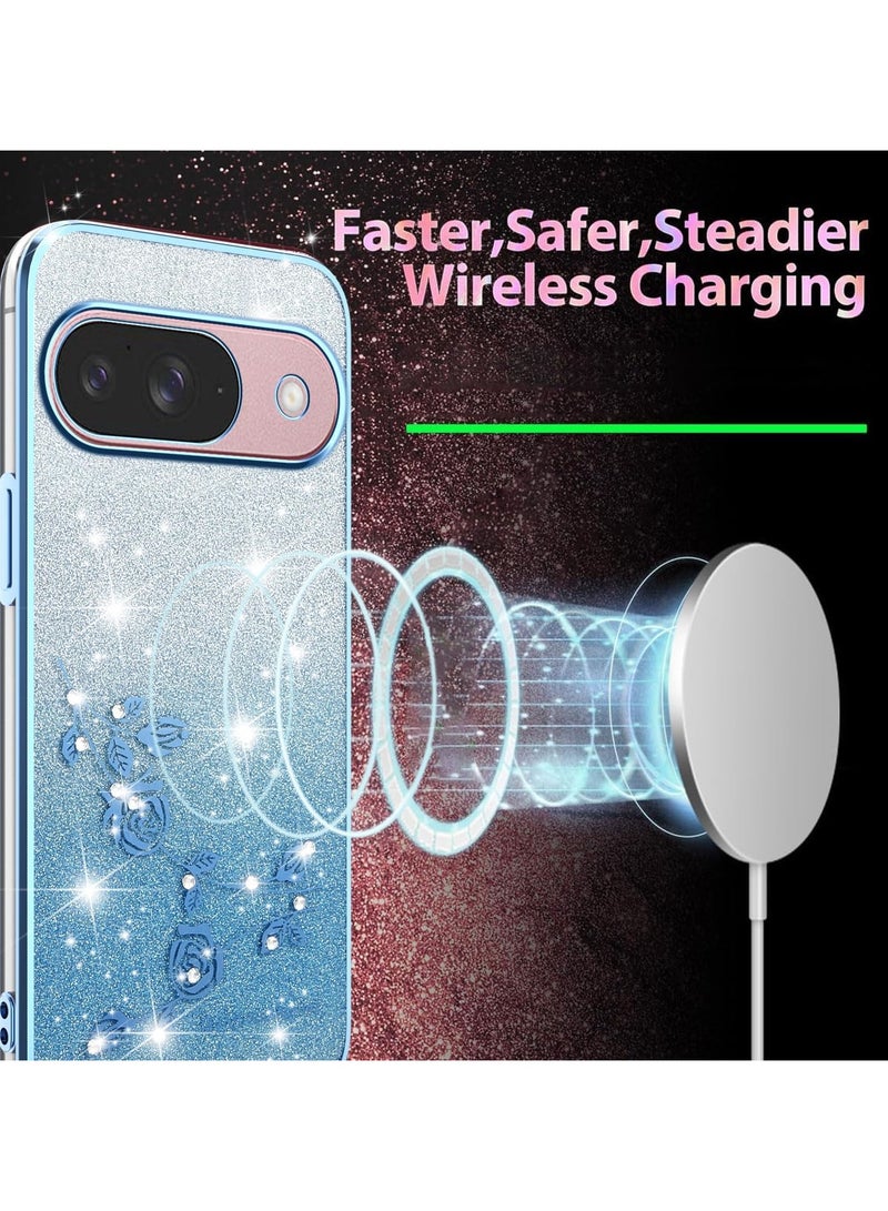 general Protective Case Compatible with Google Pixel 10/Pixel 10 Pro, Shock Resistant Soft TPU Protective Plated Gold Glitter Case, Shiny - Image 3