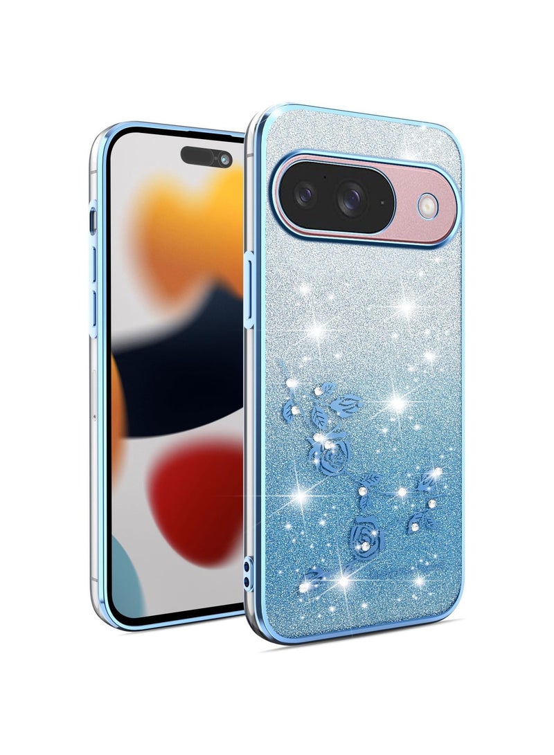 general Protective Case Compatible with Google Pixel 10/Pixel 10 Pro, Shock Resistant Soft TPU Protective Plated Gold Glitter Case, Shiny - Image 1