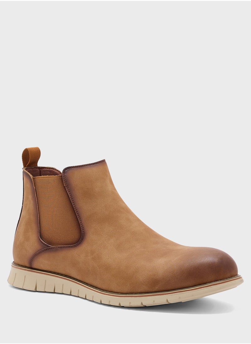 Robert Wood - Nubuck Chelsea Boots - Image 1