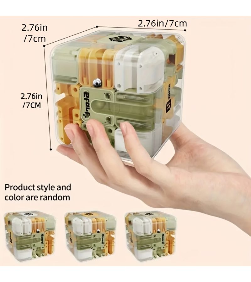 White 3D Maze Cube Puzzle Toy Mental Training Fast Competition Brain Teaser - Image 3