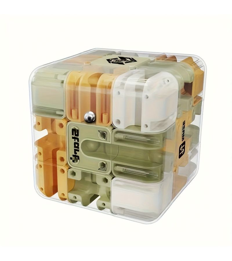 White 3D Maze Cube Puzzle Toy Mental Training Fast Competition Brain Teaser - Image 2